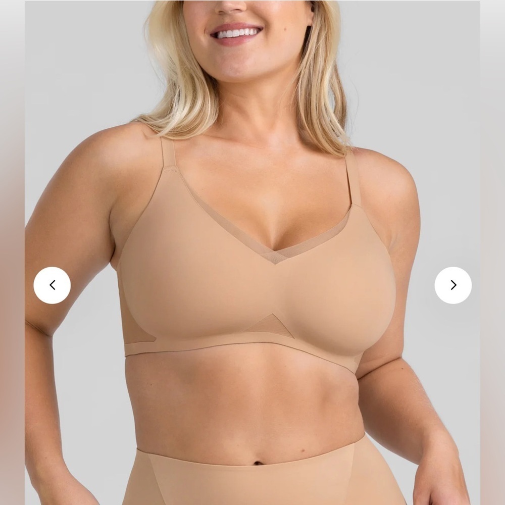 Honeylove Crossover Bra in Sand Size L